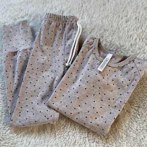 Gray Polka Dot Kids Pajama Set